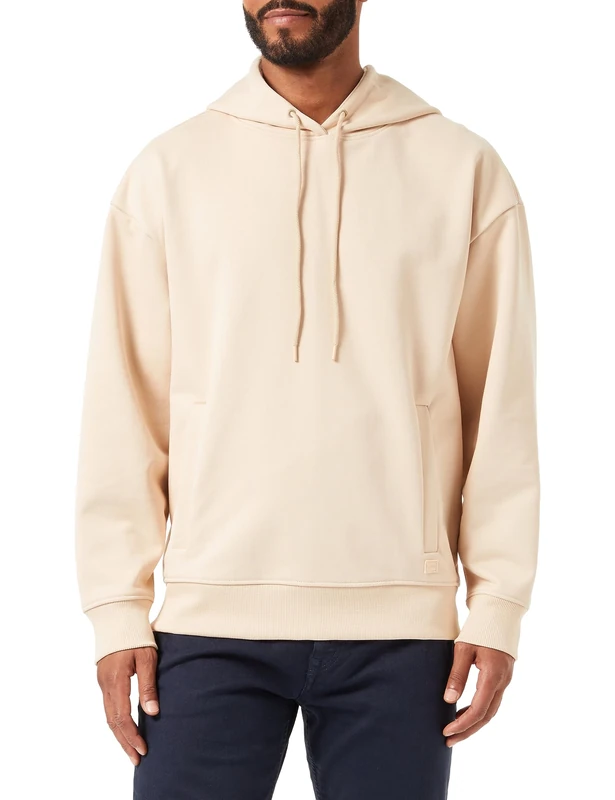 HUGO Men's Dplanet Sweatshirt, Light Beige 275, S