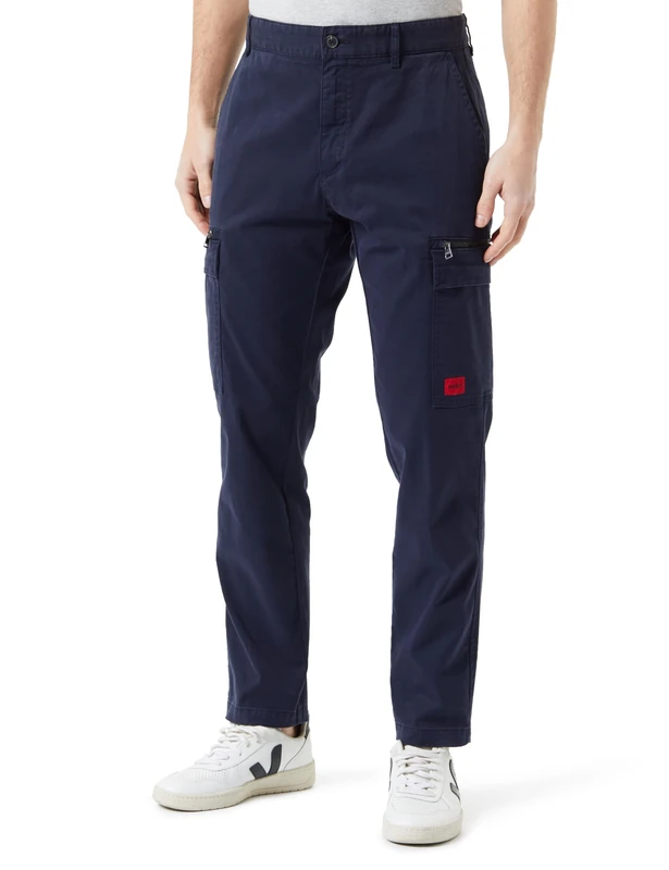 HUGO Men's Glian231D Trousers Flat, Dark Blue405, 48