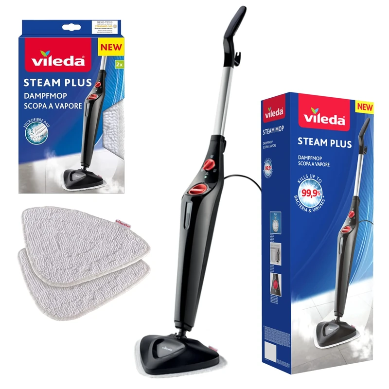 Vileda Steam Mop Plus and Steam Refills Bundle