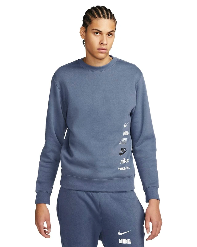 NIKE Club Fleece+ Men's Breast, Diffused Blue/Reflective Silver - XL