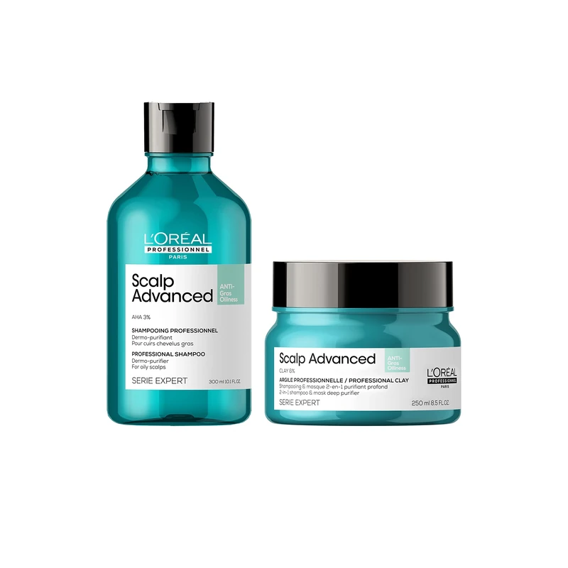 L'Oréal Professionnel Serie Expert Scalp Advanced Anti-Oiliness Hair Shampoo & Mask Duo