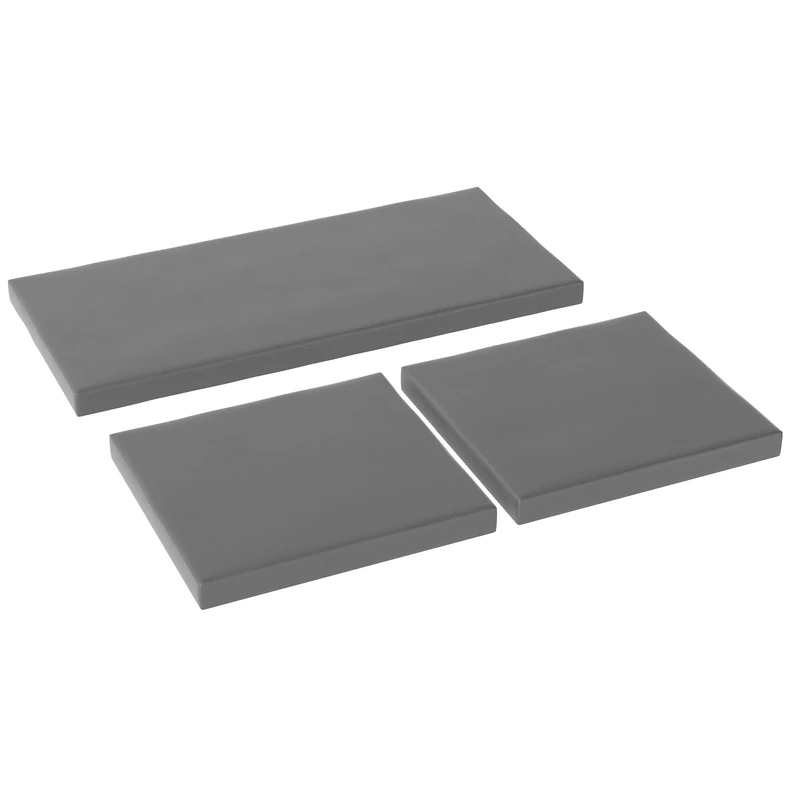 Outsunny Outdoor Seat Cushion Pads for 3 PCs Rattan Furniture Dark Grey