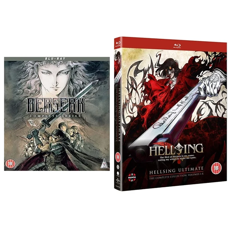 Berserk Collection (Standard Edition) [Blu-ray] & Hellsing Ultimate - Volume 1-10 Complete Collection [Blu-ray]