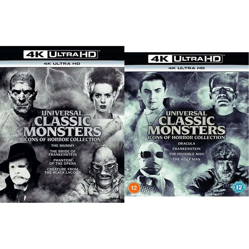 Universal Classic Monsters: Icons of Horror Collection vol.2 [4K Ultra HD] & Universal Classic Monsters: Icons of Horror Collection [4K Ultra-HD] [] [Blu-ray] [2021] [Region Free]