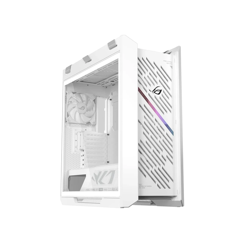 ASUS ROG Strix Helios II White - EATX mid-tower gaming case, with dual tempered glass side panels, GPU support for up to 450mm in length, aluminum frame and front panel, 420mm radiator support