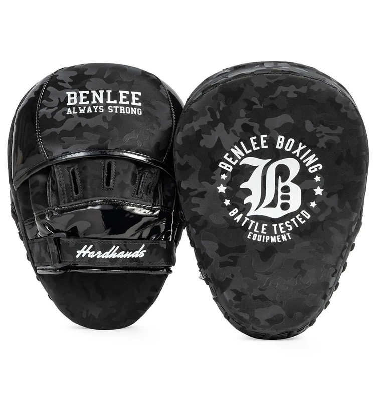 Benlee Hand Pads Faux Leather (1 Pair) Hardhands Black/Silver One Size