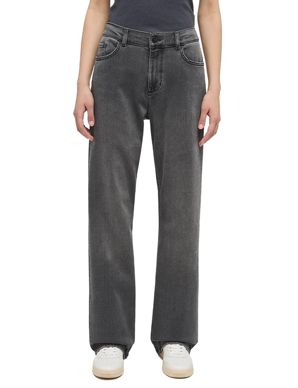 MUSTANG Women's Style Madison Wide Jeans, Medium Grey 601, 32W x 30L