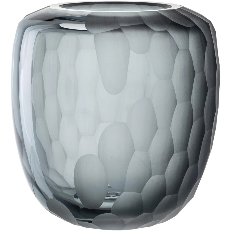 Leonardo Bellagio 036450 Ball Vase Made Glass with Structure Exterior Handmade Height 19 cm Diameter 16.5 cm Anthracite - Image 1