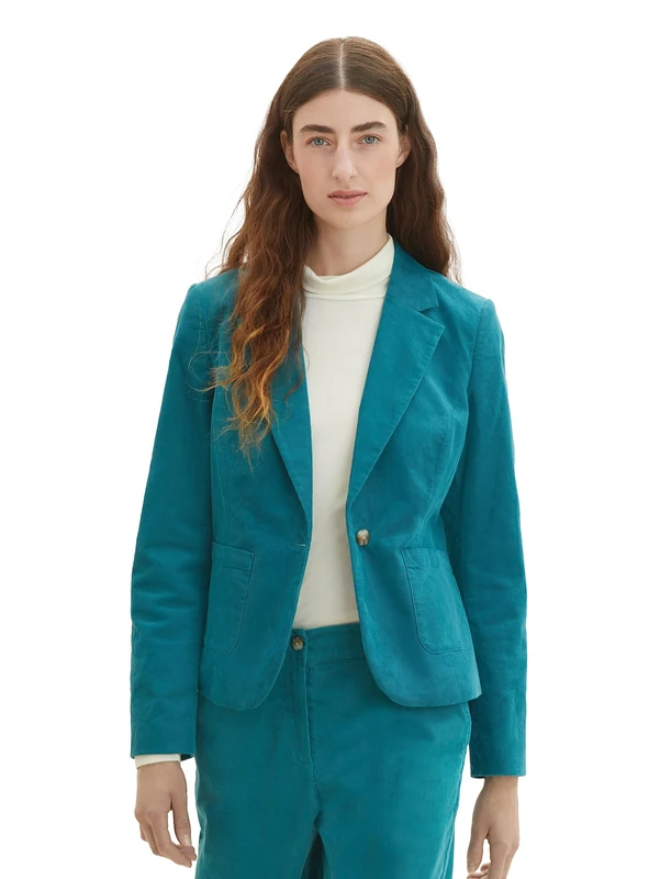 TOM TAILOR Women's 1038704 Blazer, 21178-ever Green, 12