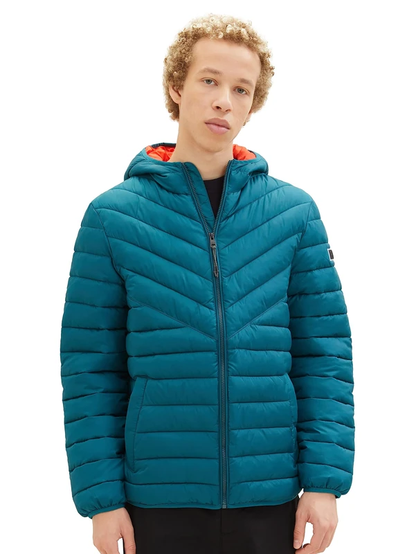 TOM TAILOR Denim Men's Jacket, 19059-deep jade green, L