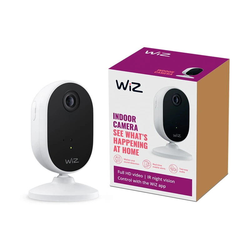 WiZ Connected Indoor Security Camera - WiFi Enabled, App Controlled - Part of the Smart Lighting System, White - Image 1