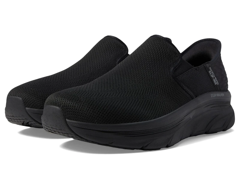 Skechers D Lux Walker Orford Slip On Runners Mens Black/Black 12.5 UK