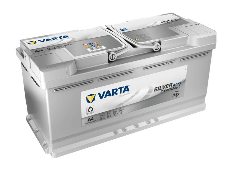 VARTA Silver Dynamic AGM Battery A4 - Start-Stop and xEV Car Battery 12V 105Ah 950A - Starter Battery for Cars with High Energy Requirements