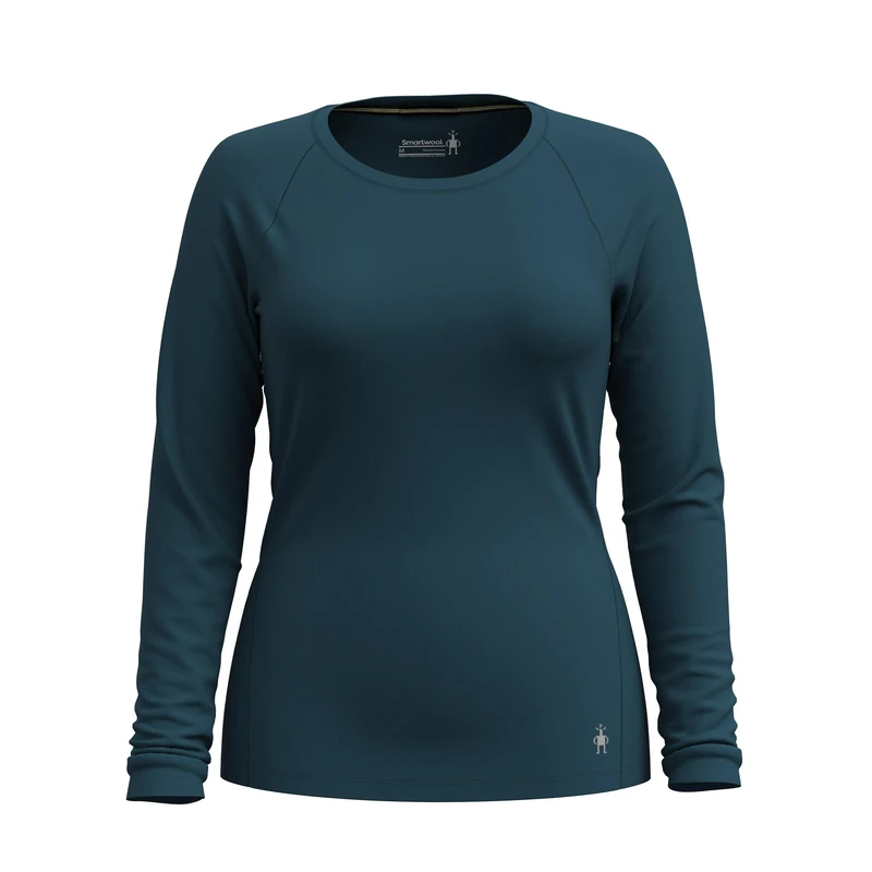 Smartwool Classic All-Season Merino Wool Base Layer, Women's Thermal Long Sleeve Top & Sweater, Lightweight & Breathable Natural Merino Ladies' Clothing & Fashion - Twilight Blue, M