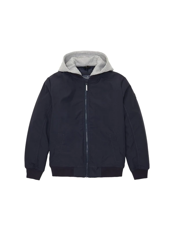 TOM TAILOR Boy's Bomber Jacket with Removable Hood, 10668-Sky Captain Blue, 152