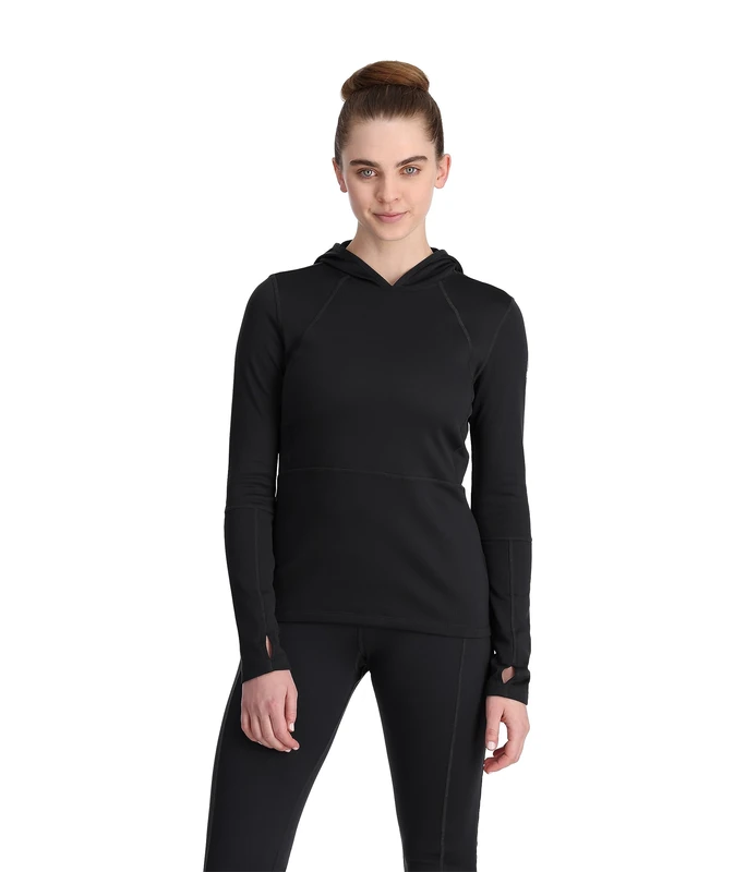 Spyder Charger Hoodie Women Baselayer, Black, L