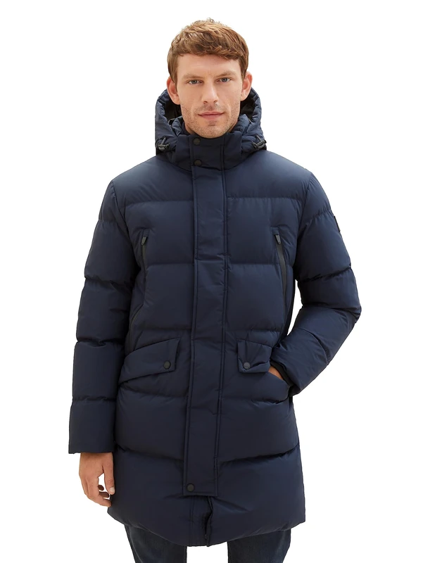 TOM TAILOR Men's 1037357 Parka, 10668-Sky Captain Blue, L