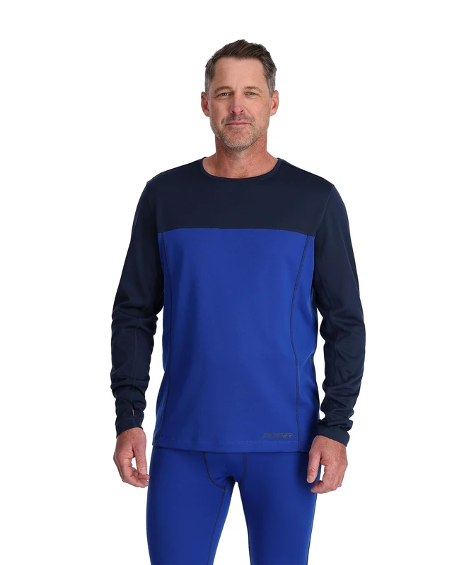 Spyder Men's Charger Crew Hiking Shirt (Pack of 1) Electric Blue - Image 1