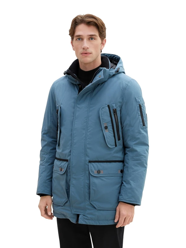 TOM TAILOR Men's 1037356 Jacket, 32506-Dusty Dark Teal, XL