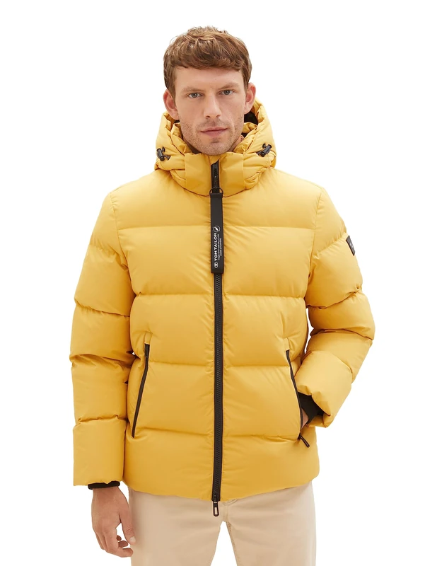 TOM TAILOR Men's 1037350 Jacket, 10533-Golden Case, S, 10533 - Golden Fall, S