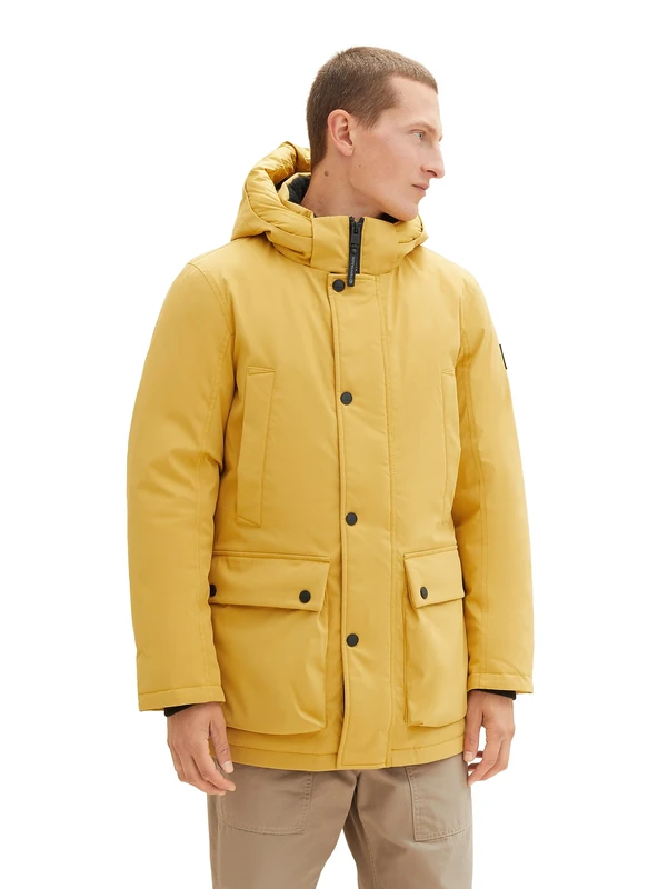 TOM TAILOR Men's Arctic Winter Paka with Removable Hood, 10533-golden case, XXL