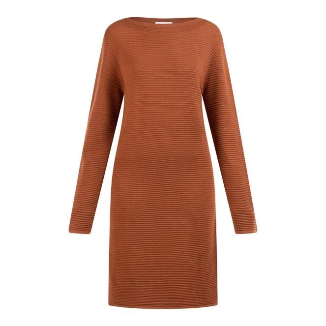 usha WHITE LABEL Women's Lynnea Knitted Dress, Fox red, XS