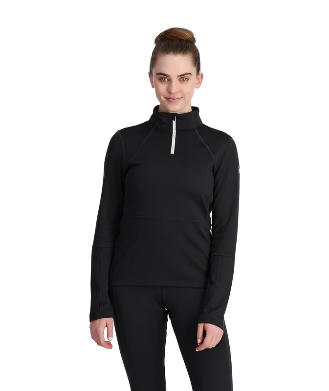 Spyder Women's Charger 1/2 Zip Hiking Shirt (Pack of 1) Black