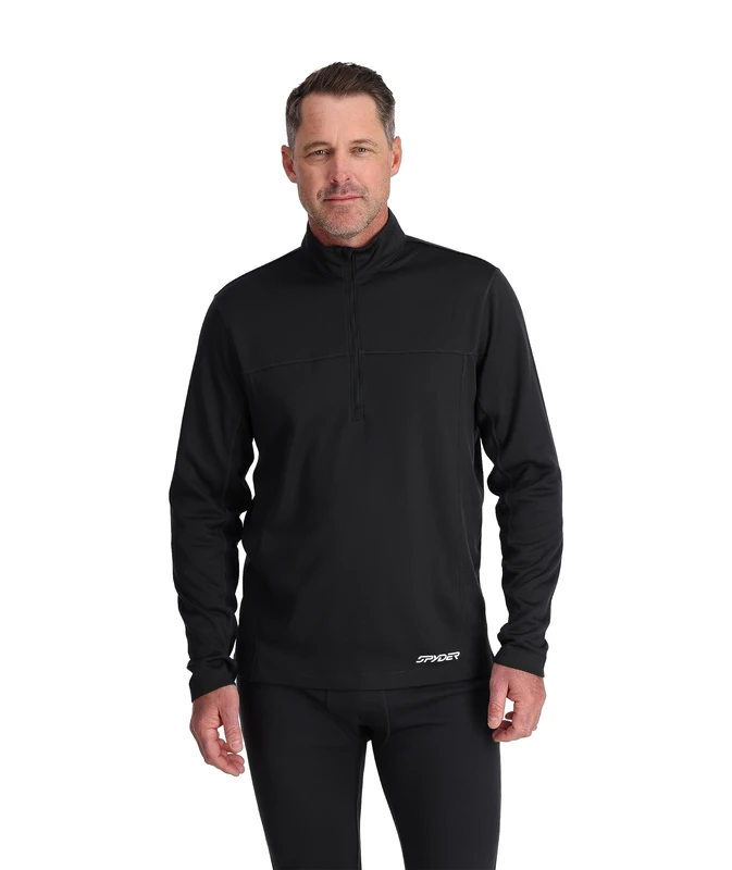 Spyder Men's Charger 1/2 Zip Hiking Shirt (Pack of 1) Black