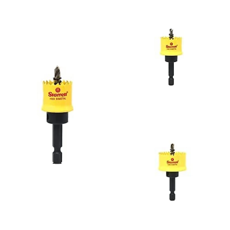 Starrett Bi-Metal Hole Saw Bundle - 20mm, 25mm & 32mm Cordless Smooth Cutting