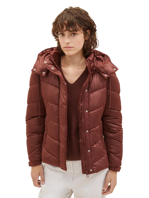 TOM TAILOR Women's 1037565 Jacket, 30337-Raisin, XL, 30337 Raisin, XL