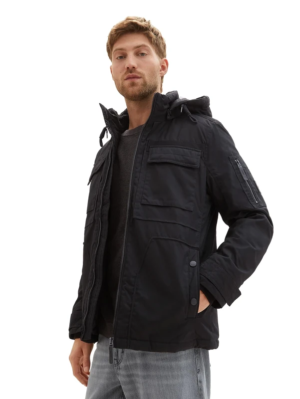 TOM TAILOR Men's 1037351 Jacket, 32097 Smokey Olive Green, M