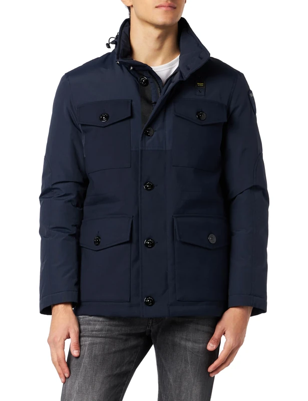 Blauer Men's Blouson Padded Feather Jacket, 888 Blue, XL