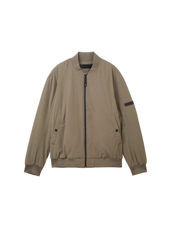 TOM TAILOR Denim Men's 1037382 College Bomber Jacket with Water-Repellent Function, 10415 Dusty Olive Green, M