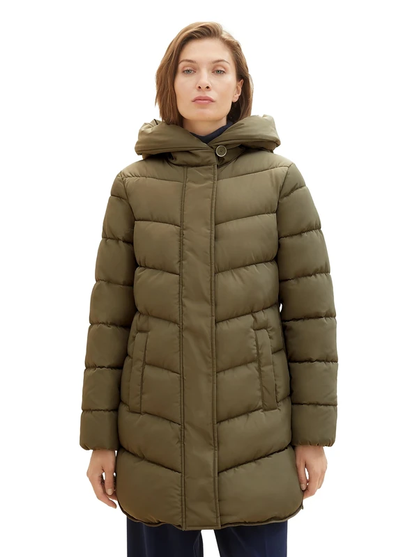 TOM TAILOR Women's 1038692 Jacket, 11848 Jungle Soil Green, XXL