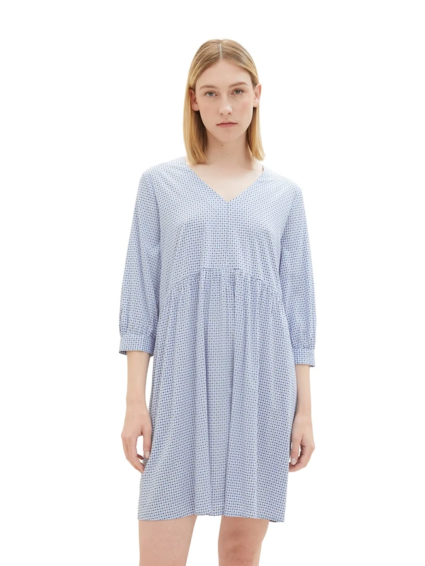 TOM TAILOR men's basic knit sweater with a V-neck, light rough green melange, M