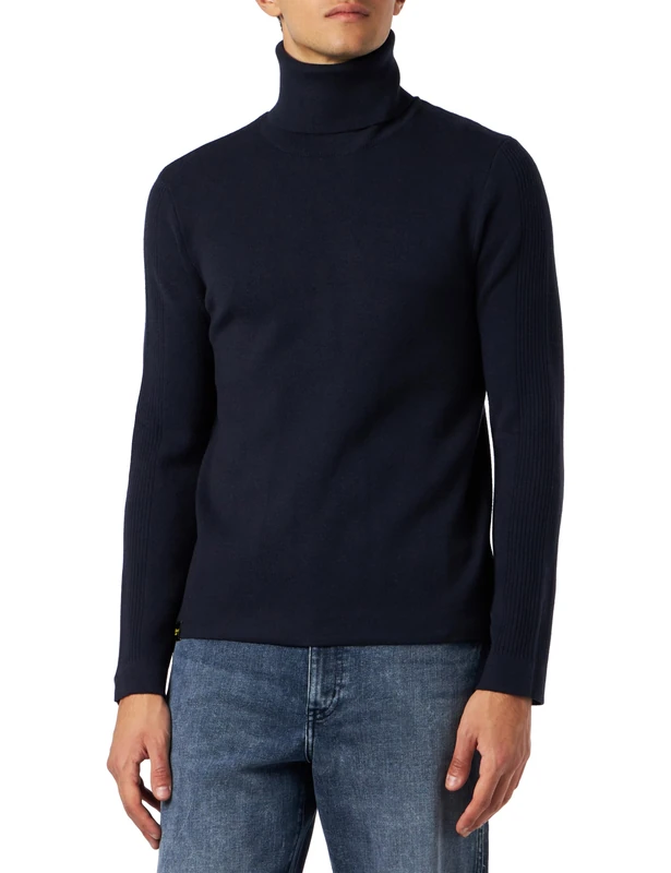 Blauer Men's Turtleneck Knitwear Sweater, 894 Dark Night Blue, 40