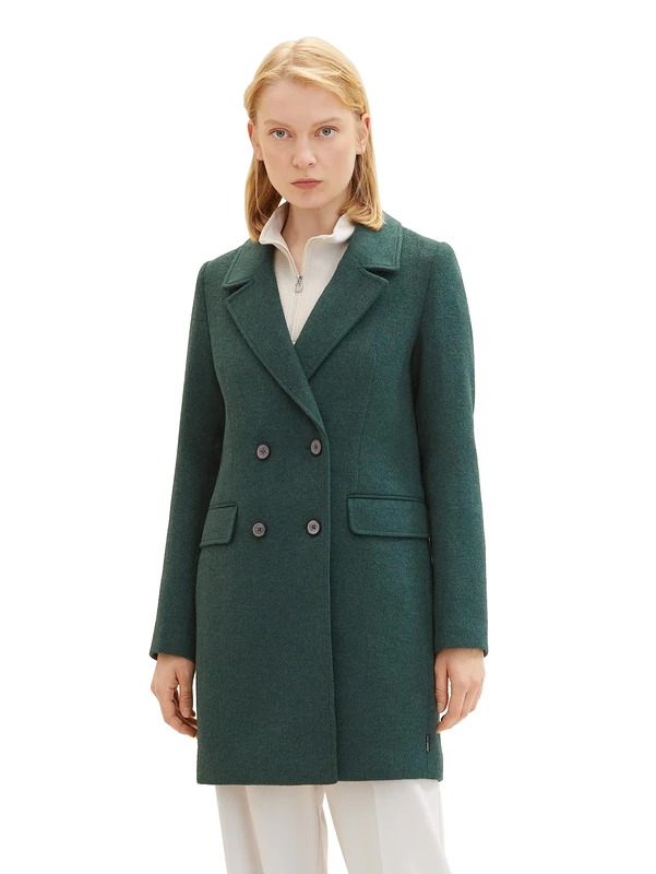 TOM TAILOR Denim Women's coat, 10592 - Midnight Forest Green Mélange, XL