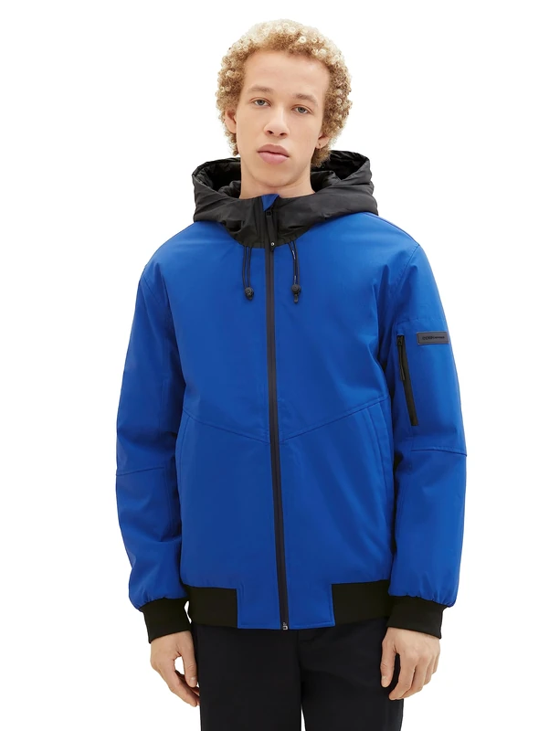 TOM TAILOR Denim Men's 1037492 Hooded Softshell Jacket, 14531-shiny Royal Blue, S