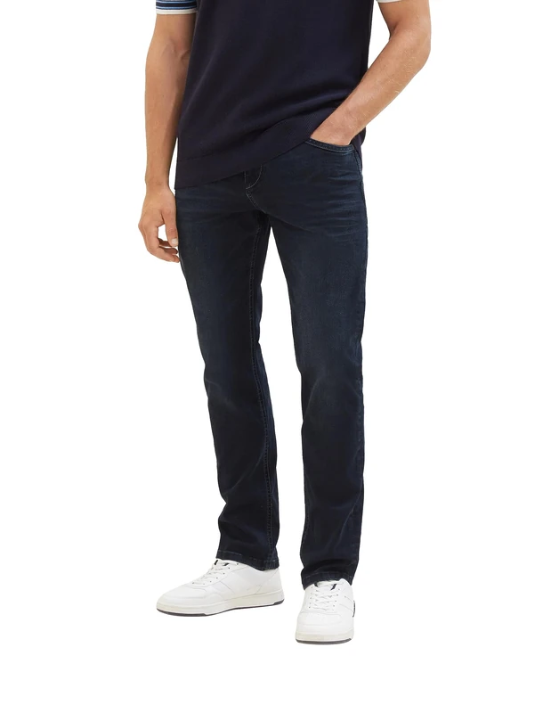 TOM TAILOR Men's Josh Regular Slim Jeans with Stretch, 10170-blue Black Denim, 38 W/30 L