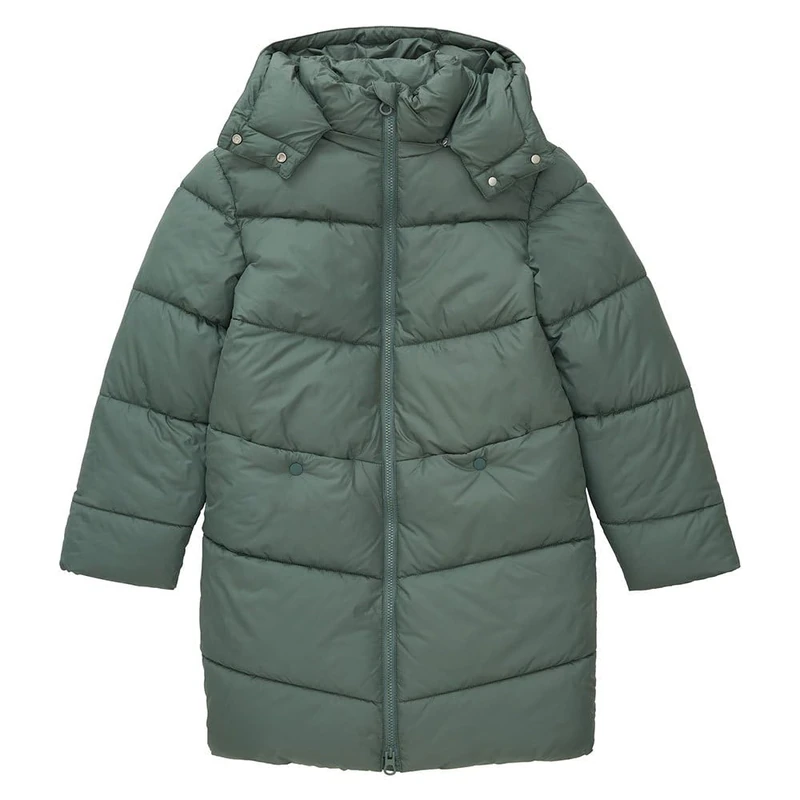 TOM TAILOR Girls' 1038496 Longstyle Puffer Winter Coat (Pack of 1), 19643 - Green Dust, 152