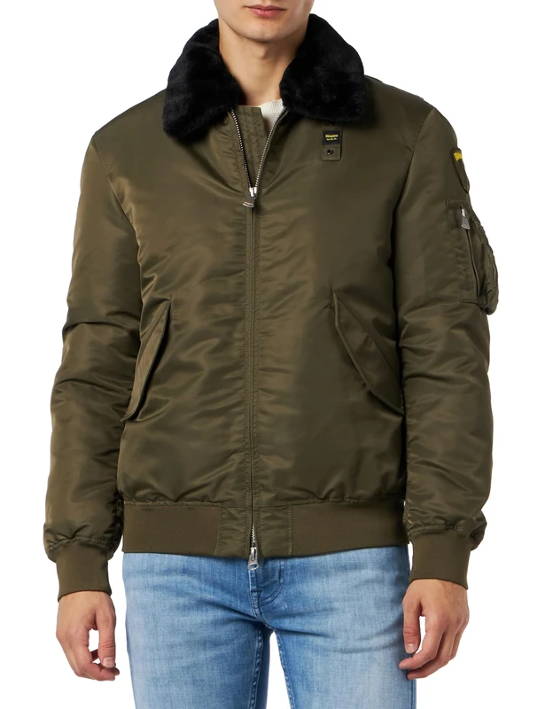 Blauer Men's Short Padded Wadding Jackets, 659 Dark Olive, 3XL