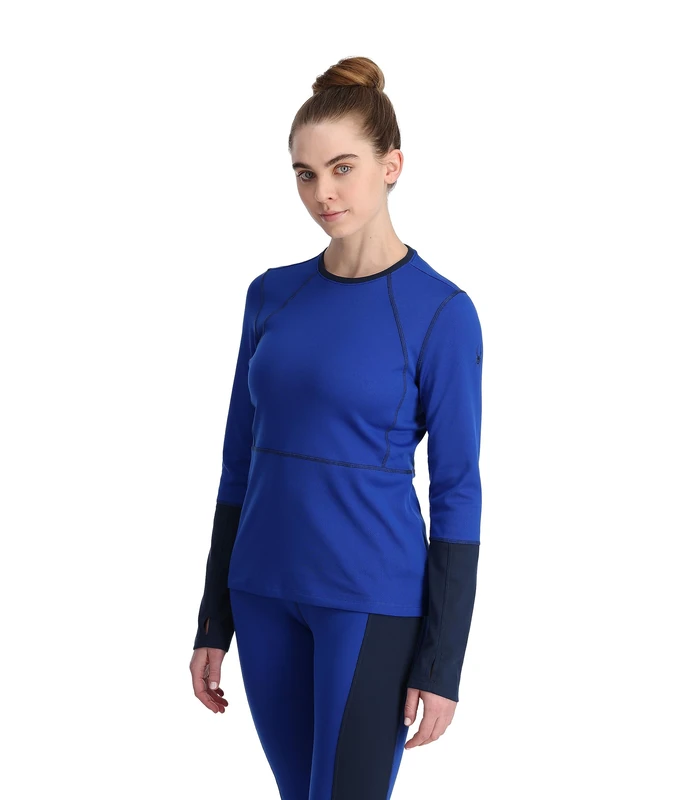 Spyder Charger Crew Women Baselayer, Electric Blue, L - Image 1
