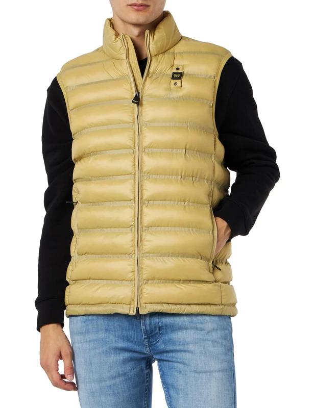 Blauer Men's Sleeveless Padded Wadding Vest Down Jacket, 247 Banana Chili, XL