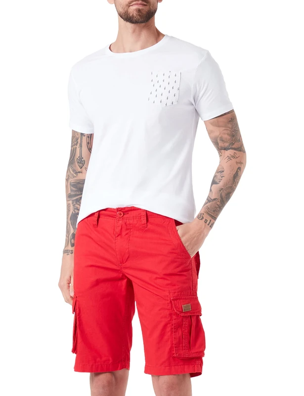 Maison BLAGGIO Men's Bermuda Shorts, Grey, 33W