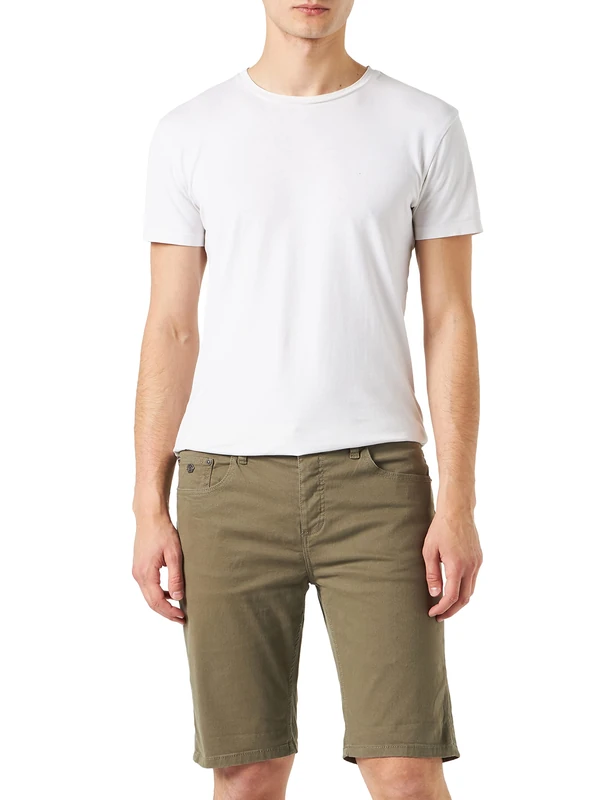 Maison BLAGGIO, Men's Bermuda Shorts, Light Blue, 33, Light Blue, 33W