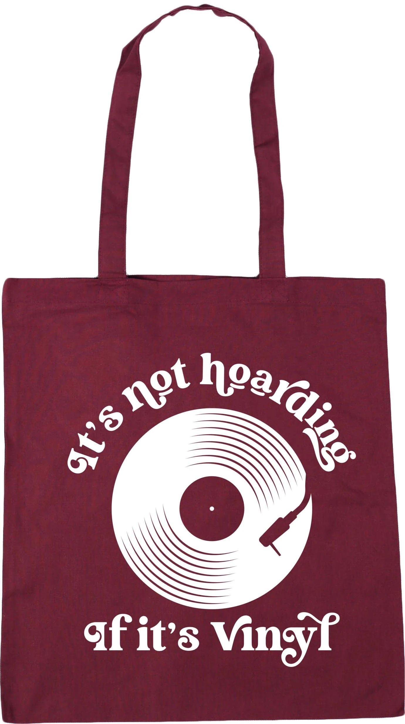 Hippowarehouse It's not hoarding if it's vinyl Tote Shopping Gym Beach Bag 42cm x38cm, 10 litres