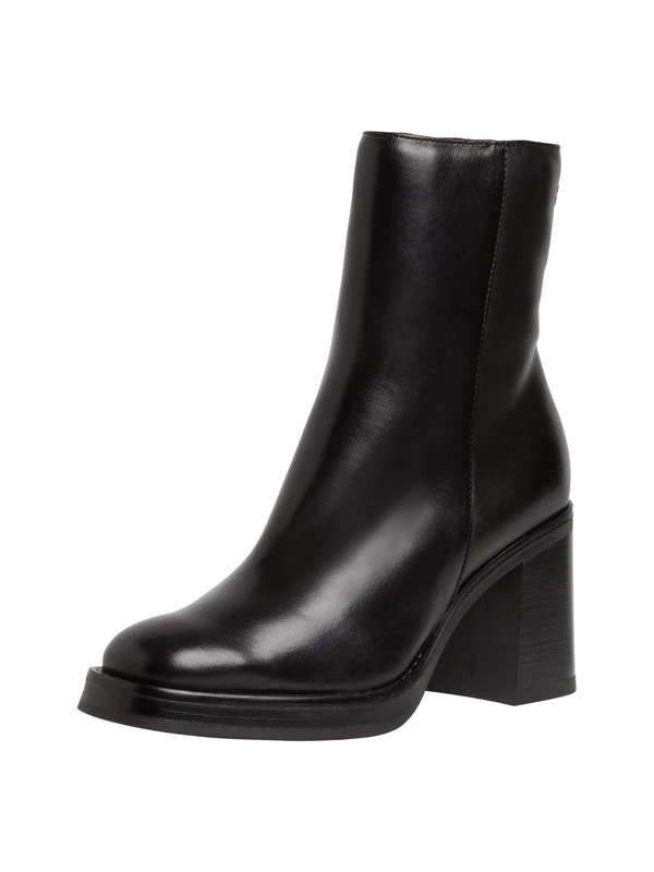 Tamaris Women's Leather Block Heel Boots, black, 6.5 UK