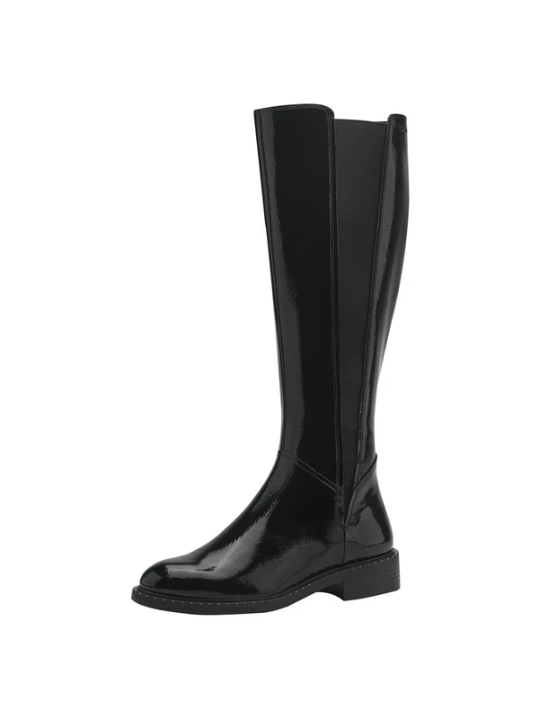 Tamaris Women's Vegan Block Heel Long Shaft Boots, Black (Black Patent), 5 UK - Image 1