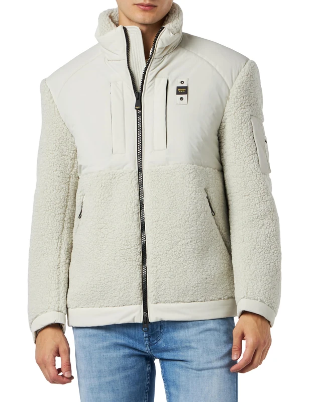 Blauer Men's Lined Short Jackets Padded, 112 Tapioca Flour, XL