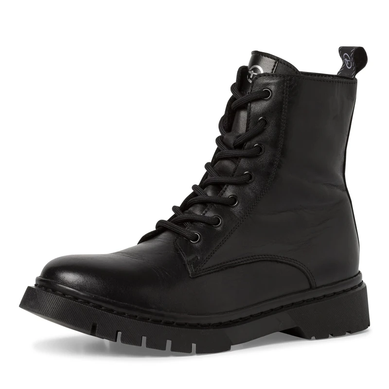 Tamaris Women's Lace-Up Ankle Boots, Interchangeable Footbed, Comfort Lining, black, 6 UK